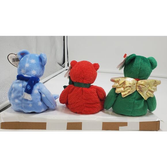 TY Beanie Babies  "Gift" "Mistletoe" & "1999 Holiday Teddy" LOT OF 3, PRE-OWNED - Picture 2 of 7